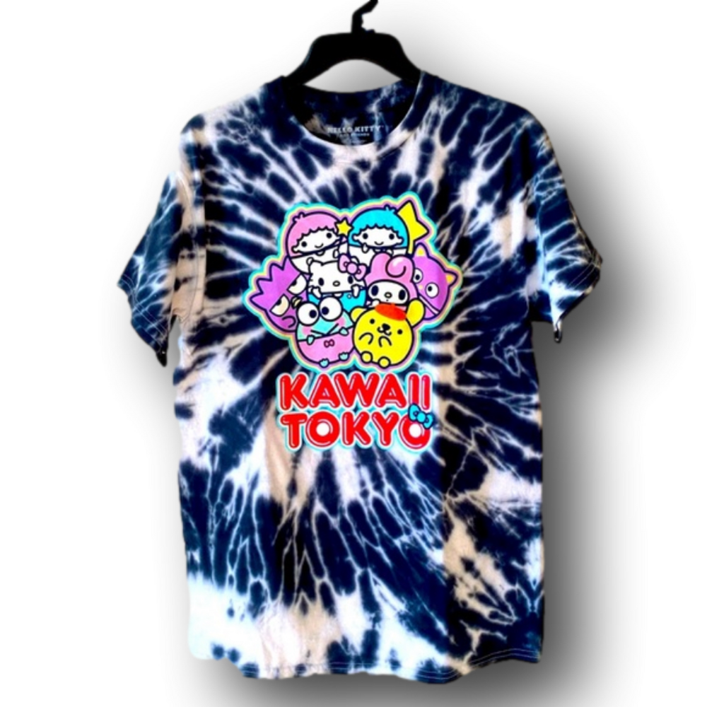 Kawaii Tokyo Graphic Tye-Dye T-Shirt - Size Medium - NWT
